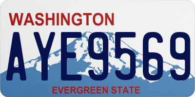 WA license plate AYE9569