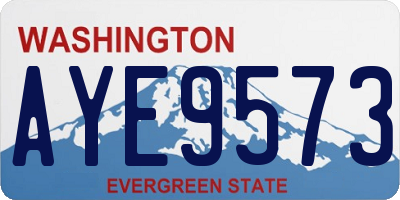 WA license plate AYE9573