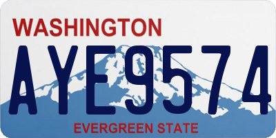 WA license plate AYE9574