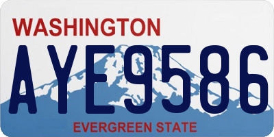 WA license plate AYE9586