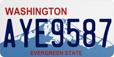 WA license plate AYE9587
