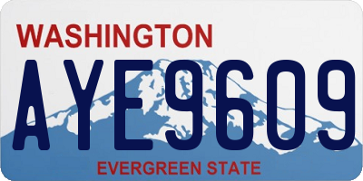 WA license plate AYE9609