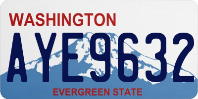 WA license plate AYE9632