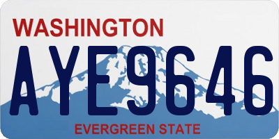 WA license plate AYE9646