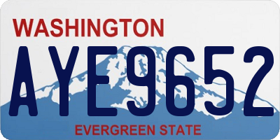 WA license plate AYE9652