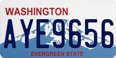 WA license plate AYE9656