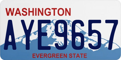 WA license plate AYE9657