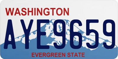 WA license plate AYE9659