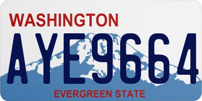 WA license plate AYE9664