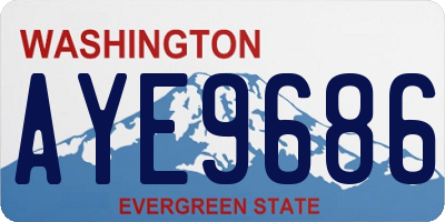 WA license plate AYE9686