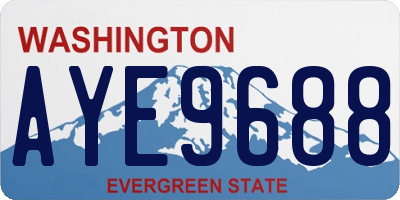 WA license plate AYE9688