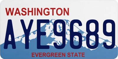WA license plate AYE9689