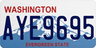 WA license plate AYE9695