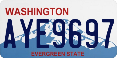 WA license plate AYE9697