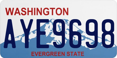 WA license plate AYE9698