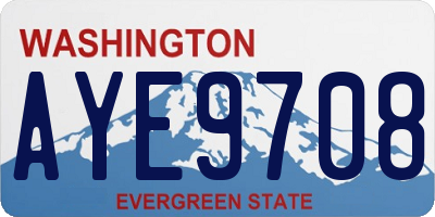 WA license plate AYE9708