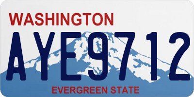 WA license plate AYE9712
