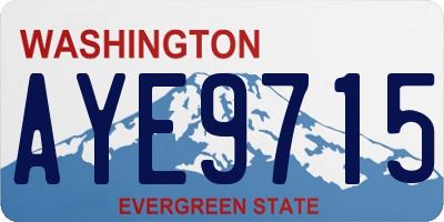 WA license plate AYE9715