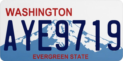 WA license plate AYE9719