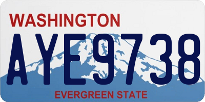 WA license plate AYE9738