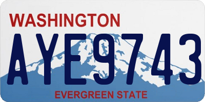 WA license plate AYE9743