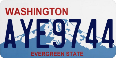WA license plate AYE9744