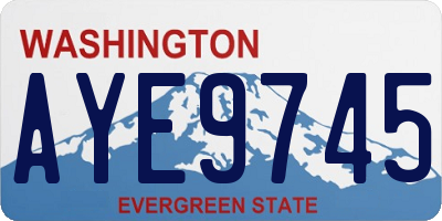 WA license plate AYE9745