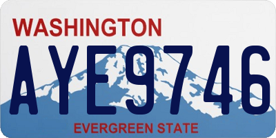 WA license plate AYE9746