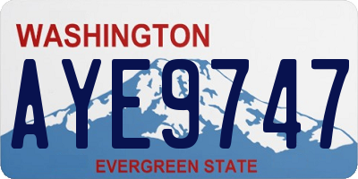 WA license plate AYE9747