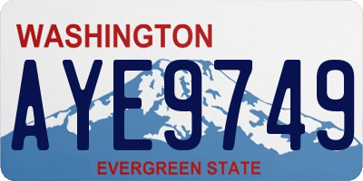 WA license plate AYE9749