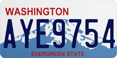 WA license plate AYE9754
