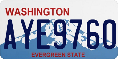 WA license plate AYE9760