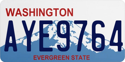 WA license plate AYE9764