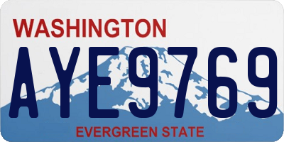 WA license plate AYE9769