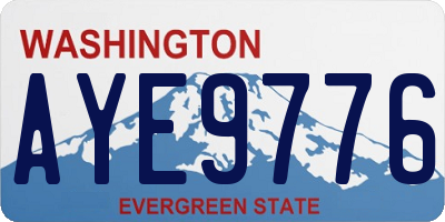 WA license plate AYE9776