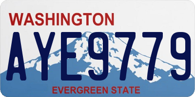 WA license plate AYE9779