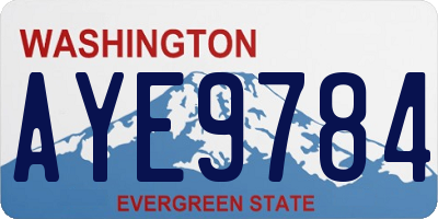 WA license plate AYE9784