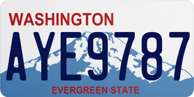 WA license plate AYE9787