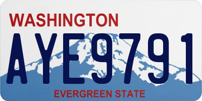 WA license plate AYE9791