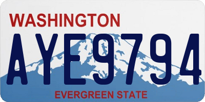 WA license plate AYE9794