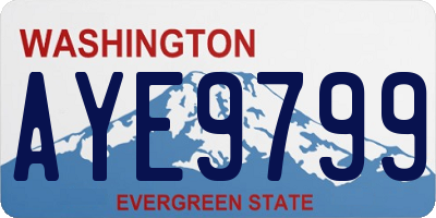 WA license plate AYE9799