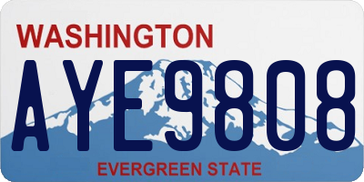 WA license plate AYE9808