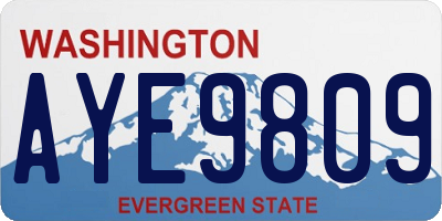 WA license plate AYE9809