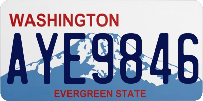 WA license plate AYE9846
