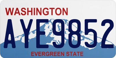 WA license plate AYE9852