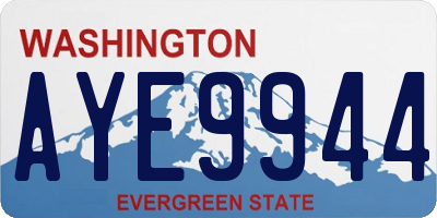 WA license plate AYE9944
