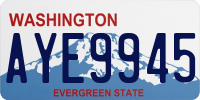 WA license plate AYE9945