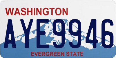 WA license plate AYE9946