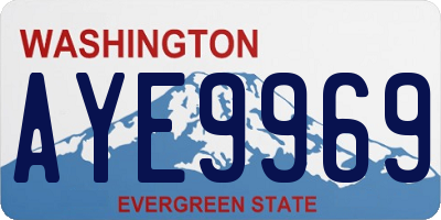 WA license plate AYE9969
