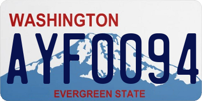 WA license plate AYF0094